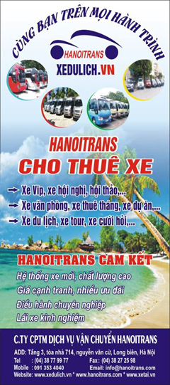 Quảng cáo xe du lịch Hanoitrans